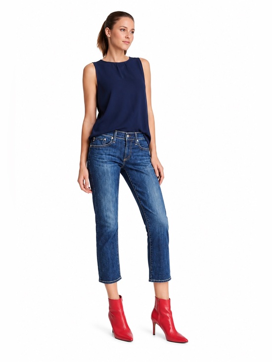 Ag Adriano Goldschmied Denim - AG Adriano Goldschmied The Tomboy Crop Relaxed Straight Crop Jeans 29R USA